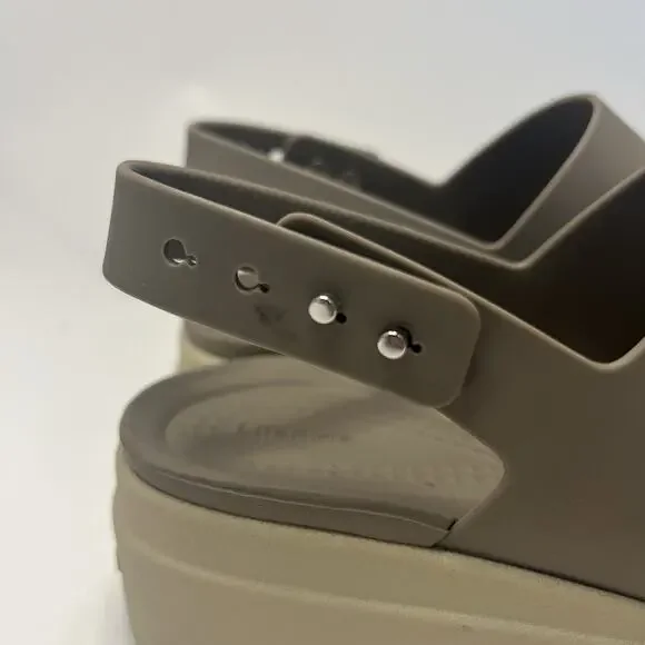 Crocs Women’s Brooklyn Low Wedges Platform Sandals Size 5 Beige Slingback Summer - Picture 6 of 11